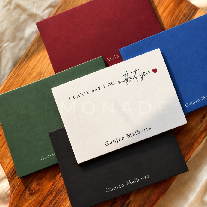 Personalised Notecard & Envelope Set | Can't Say I Do