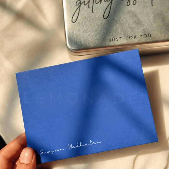 Personalised Gold Foil Notecard & Envelope Set | Festive Greeting
