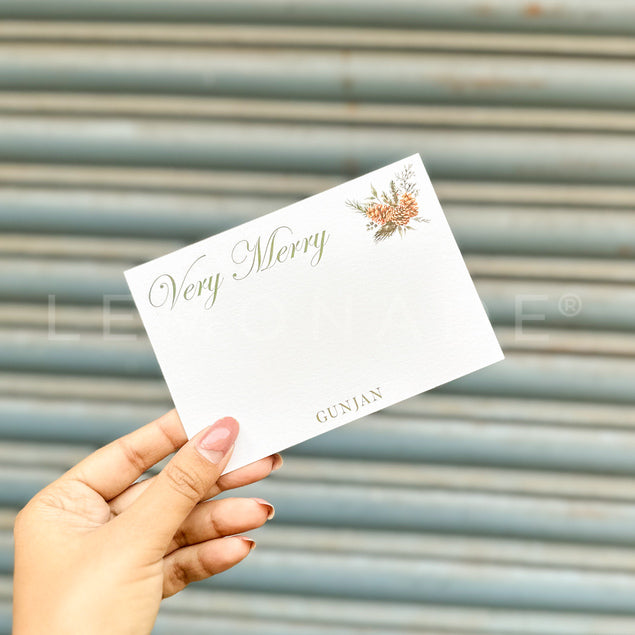 Personalized - Notecards - Very Merry