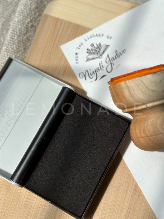 Personalized - Rubber/Ink Stamps with Hand-Carved Round Wooden Handle