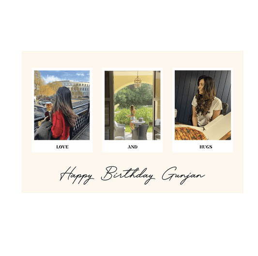Personalized Birthday Greeting Card - Polaroids - LemonadeStationery