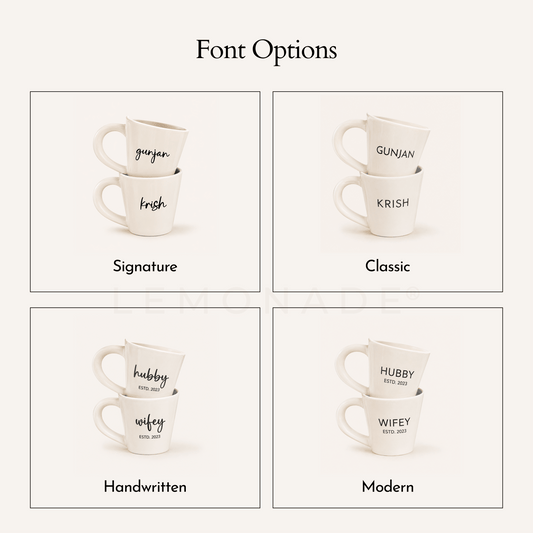 Personalized - Couple Mug - White Latte - LemonadeHome