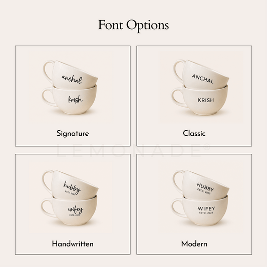 Personalized - Couple Mug - White - LemonadeHome