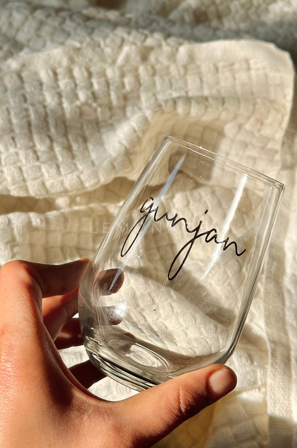 Personalized Drink Glass - Signature Script | Artisan Collection - LemonadeHome