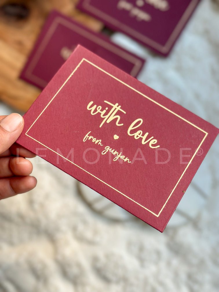 Personalized Envelopes - Marsala - With Love - Set of 9 - LemonadeStationery
