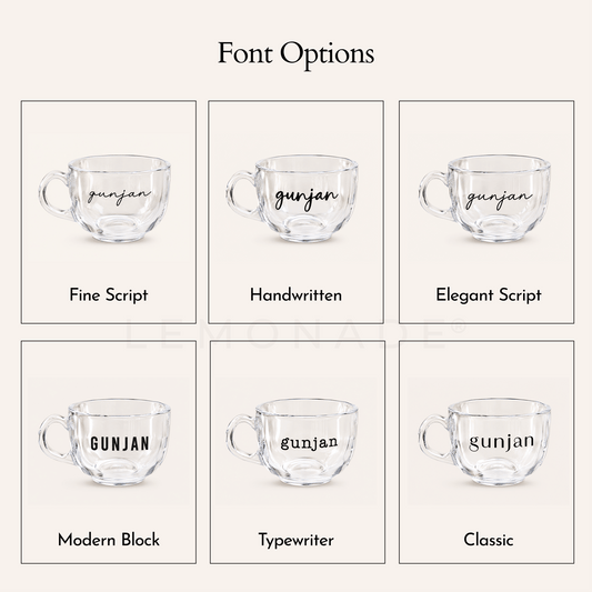 Personalized Mini Clear Mug - Lemonade