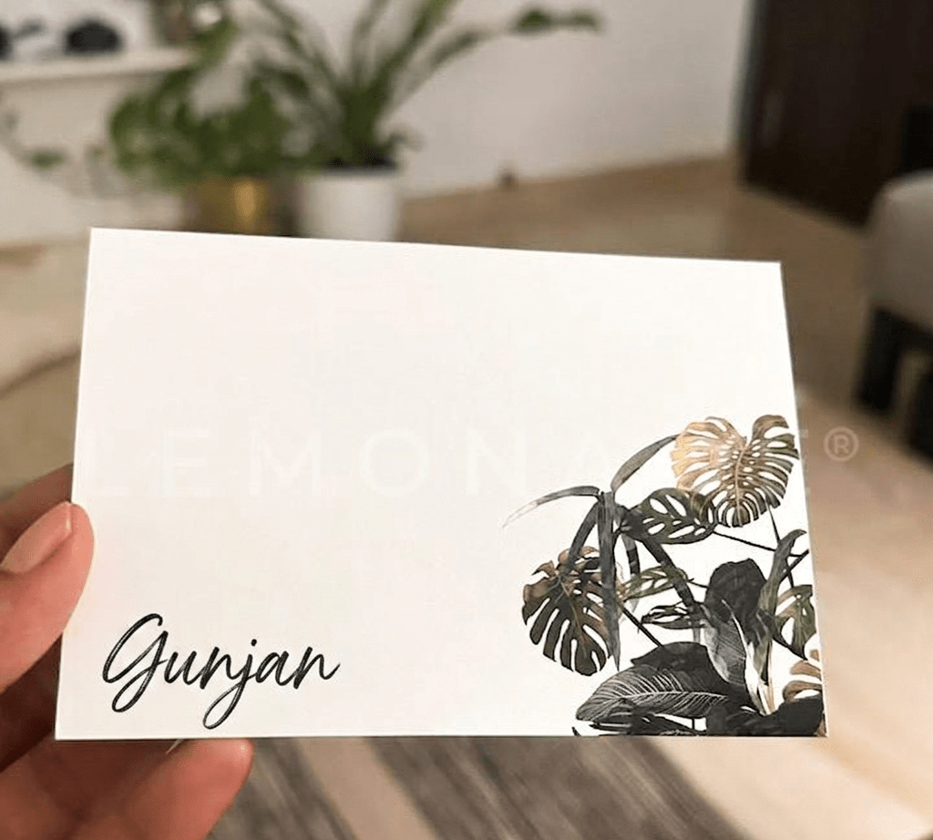 Detailed shot of the thick 300 GSM cardstock and matte finish texture