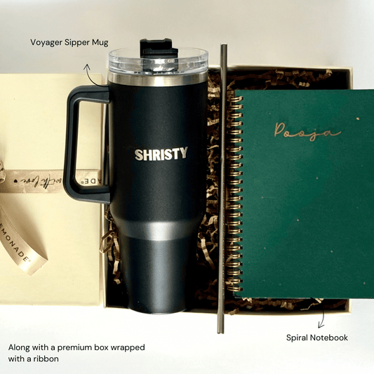 Personalized - Sip & Inspire Hamper with Gift Box - LemonadeLuxe Gifting