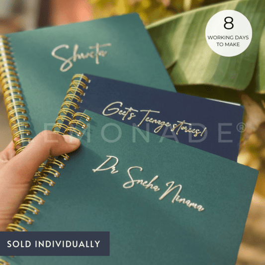 Personalized - Spiral Notebook - Gold Foiled Cursive - LemonadeStationery