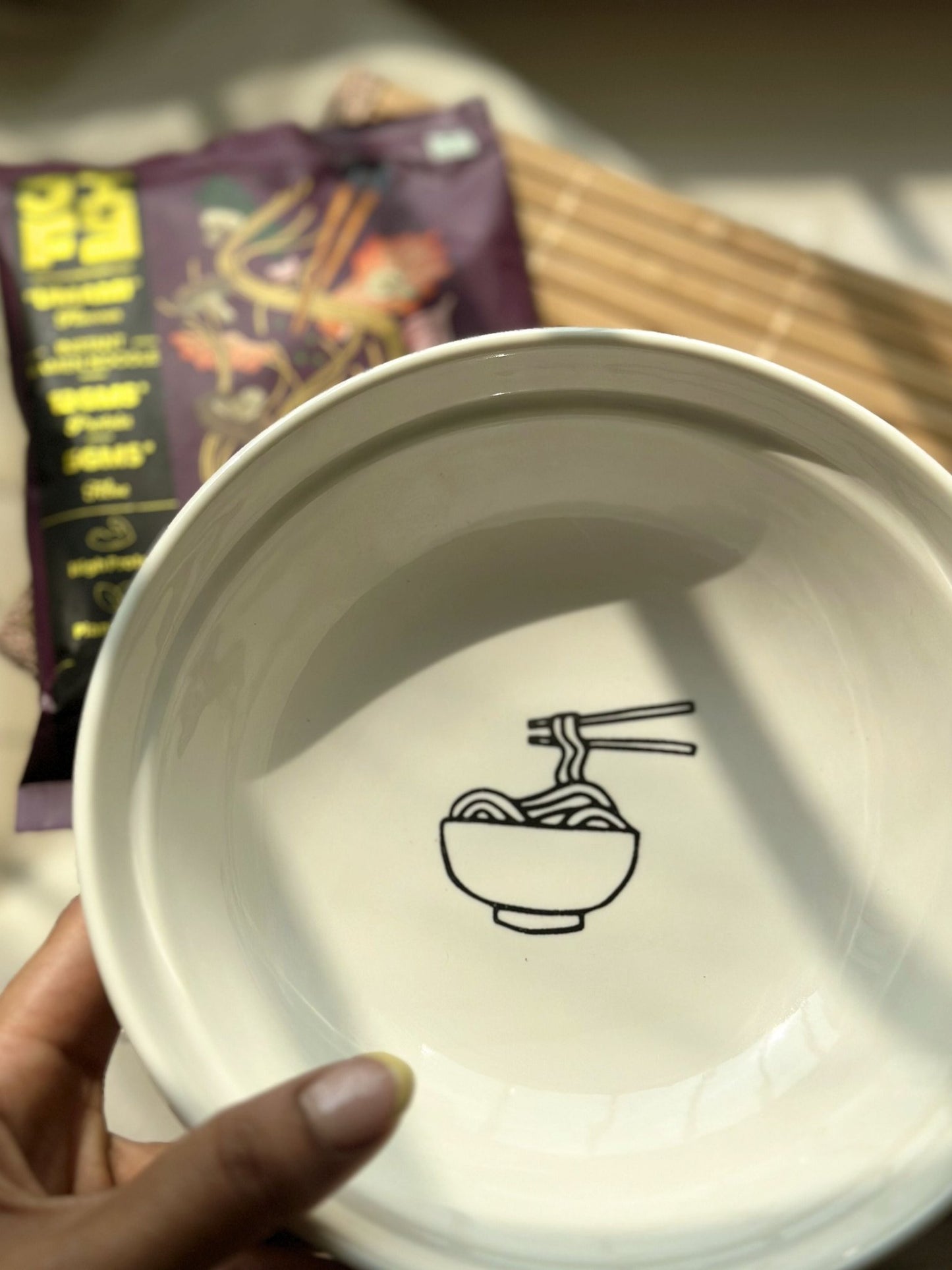 Pre Design Ramen Bowl With Chopstick – Inside Print - Lemonade