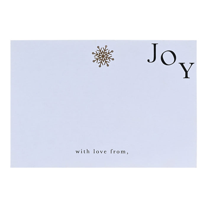 Personalized - Gold Printed Festive Notecards - Joy