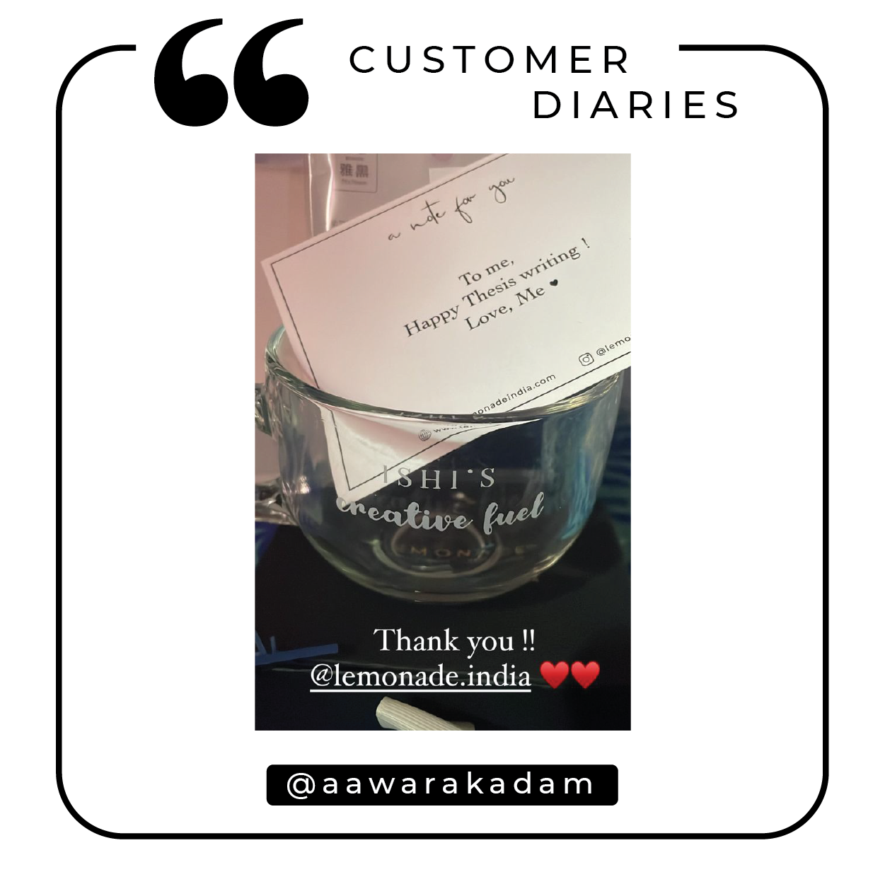 Personalized - Clear Mug | Soup Mug - Creative Fuel | Artisan Collection