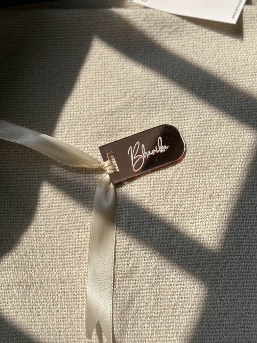 Personalized - Mini Luggage tags - Rose Gold