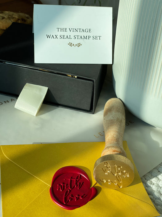 Pre Design - Wax Seal Stamp - With Love - Cursive