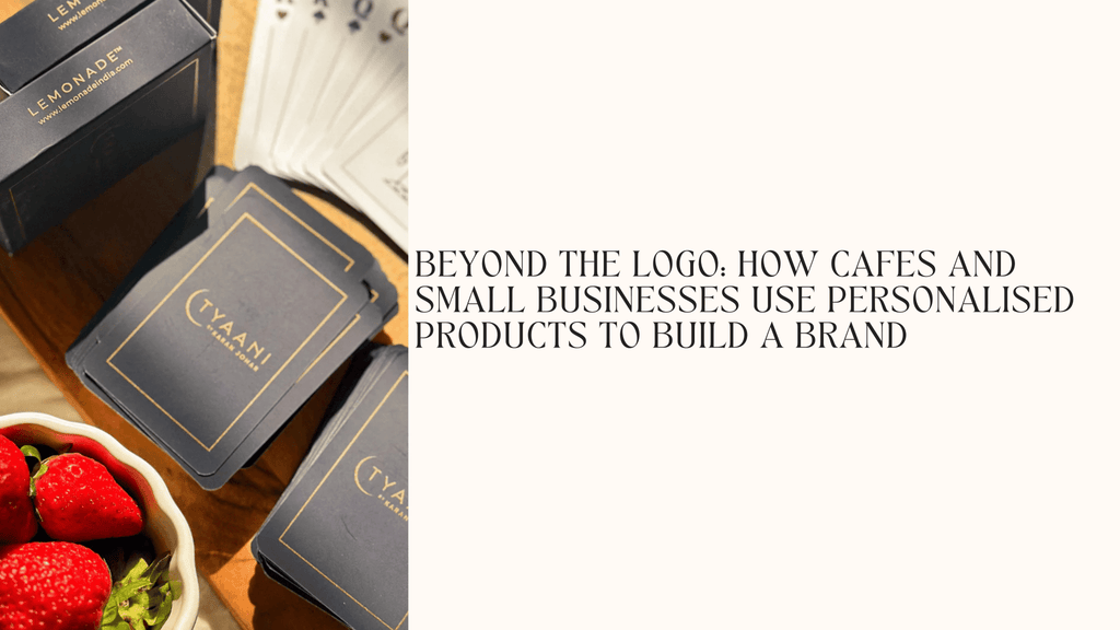 custom stamps for business India, branded mugs cafe, personalised ribbons packaging, wax seal for small business, cafe branding ideas India