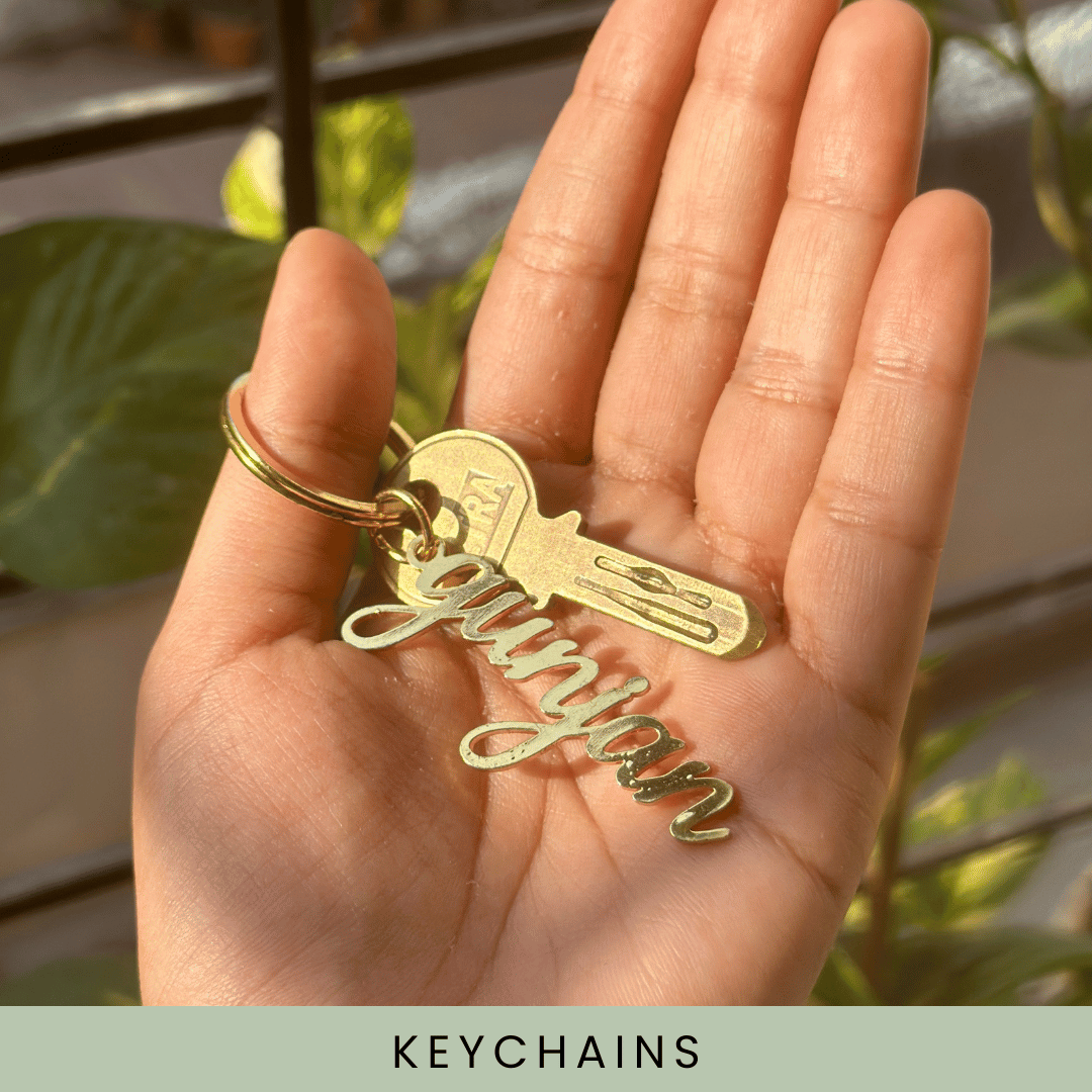 Personalized Metallic Keychains - Lemonade