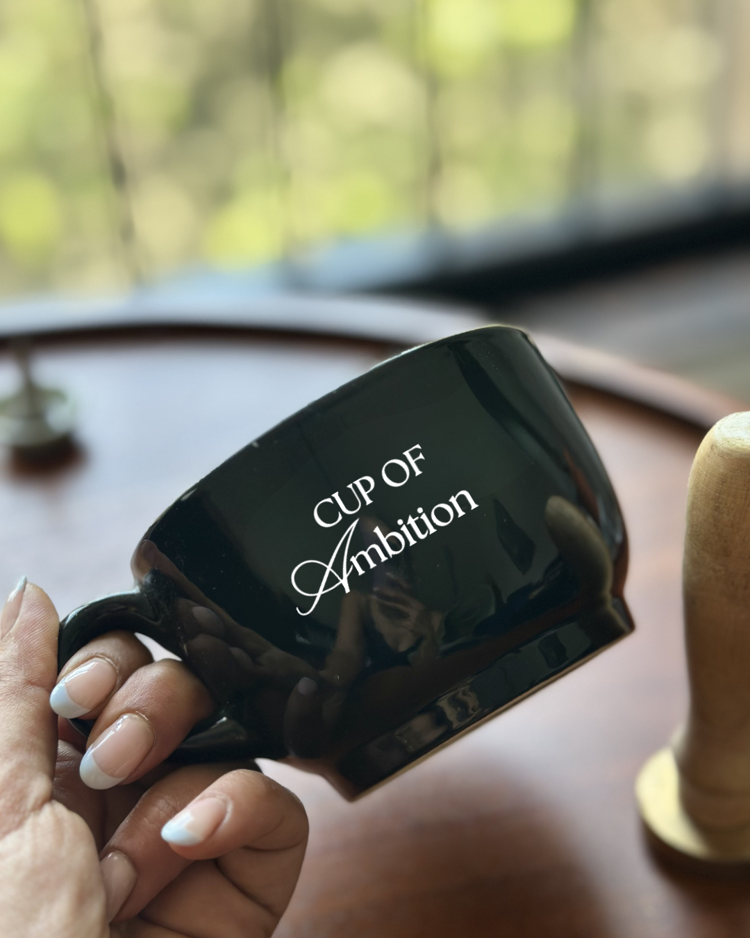 Pre-designed black cappuccino cup with premium gift box for coffee lovers and gifting occasions.