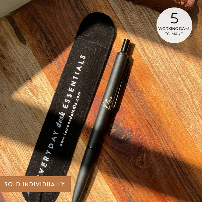 Personalized - Retractable Ball Pen - Black