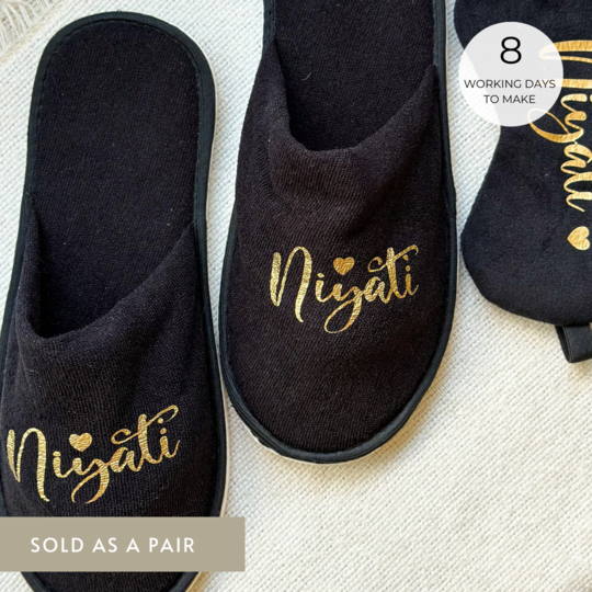 Personalized - Room Slippers - Graphite