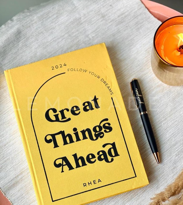 Personalized - Hardbound Book - Yellow - Great Things Ahead