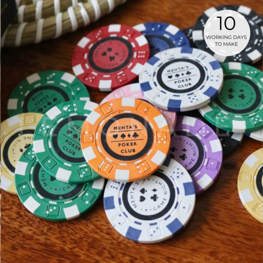 Personalized - Poker Club - 100 Chips Only | Cardboard Box