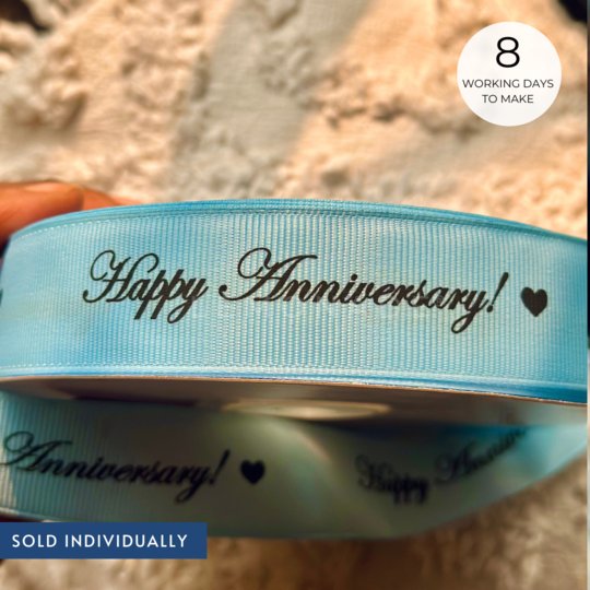 Personalized - Grosgrain Ribbon - Baby Blue