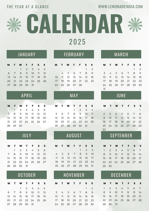 Digital Downloads - 2025 Calendar