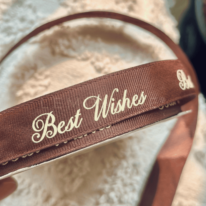 Personalized - Grosgrain Ribbon - Mocha Mousse