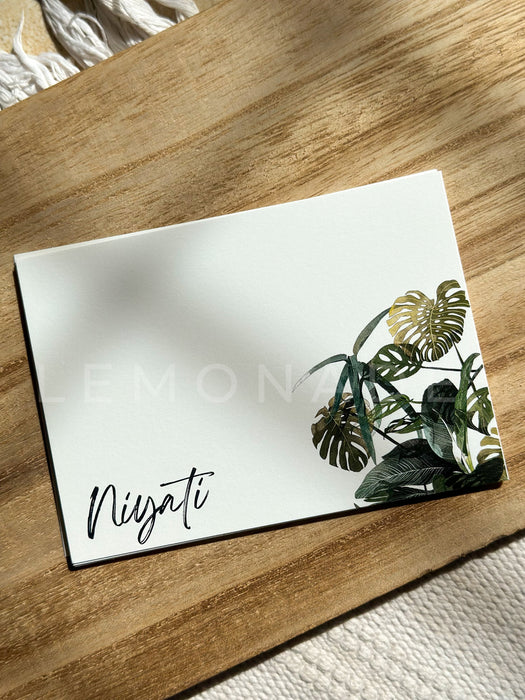 Personalized - Notecards - Monstera