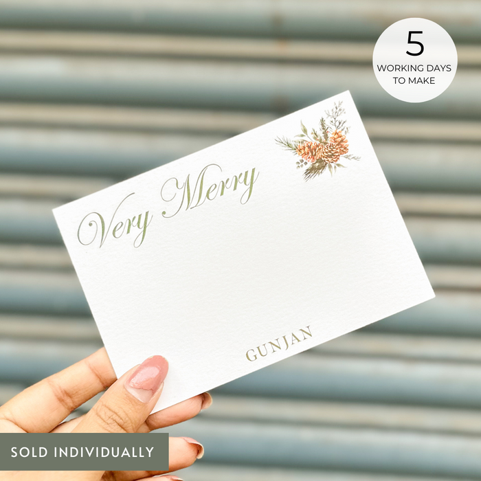 Personalized - Notecards - Very Merry