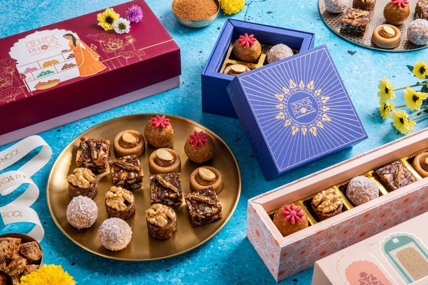 4 Piece Refined Sugar - free Mithai Box - LemonadeHome