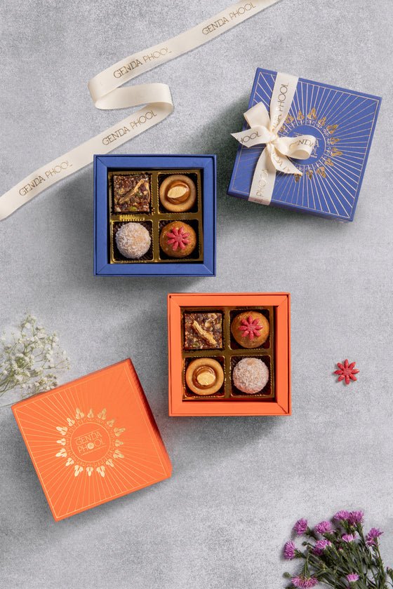 4 Piece Refined Sugar - free Mithai Box - LemonadeHome