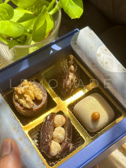 4 Piece Refined Sugar - free Mithai Box - LemonadeHome