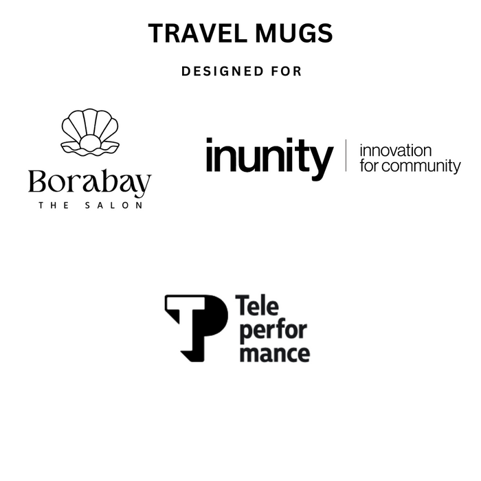 Personalized - Travel Mug - Initials - White