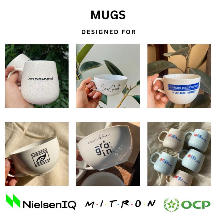 Personalized - Latte Mug - Floral Cursive