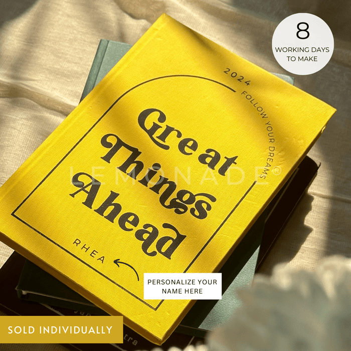 Personalized - Hardbound Book - Yellow - Great Things Ahead