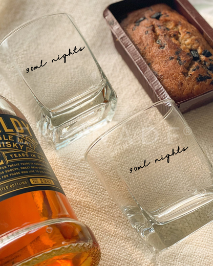 Pre designed whiskey glass set of 2 with premium gift box for birthdays, anniversaries, and special occasions.