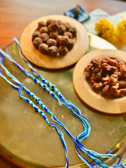 Pre Designed Evil Eye Rakhi | Boho Beaded Rakhi