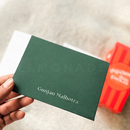 Personalized Notecard & Envelope Set | Wavy Edge Bee