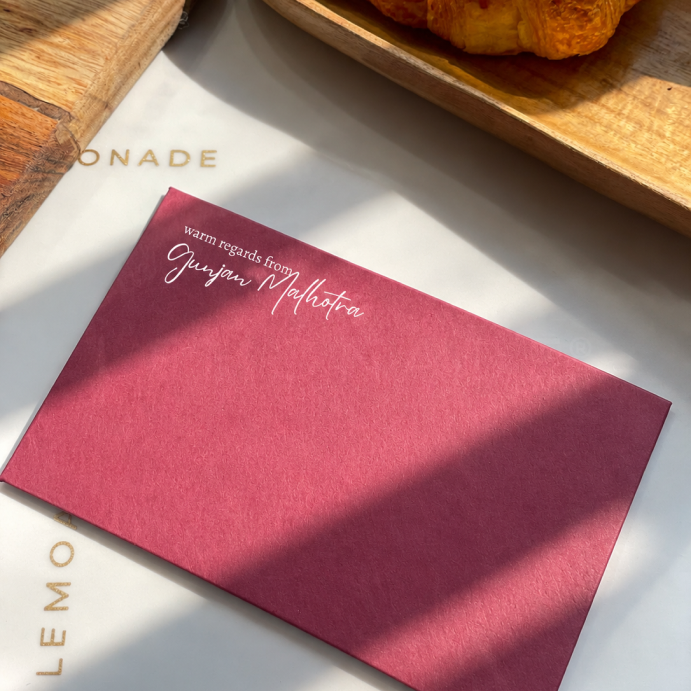 Personalised Notecard & Envelope Set | Bonjour
