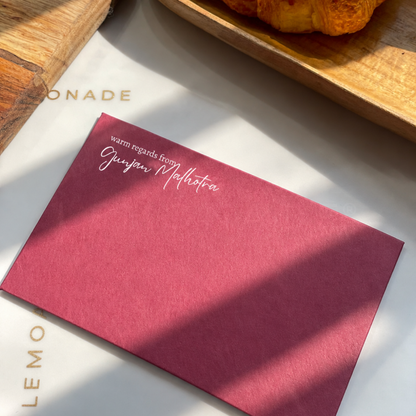 Personalised Notecard & Envelope Set | Bonjour