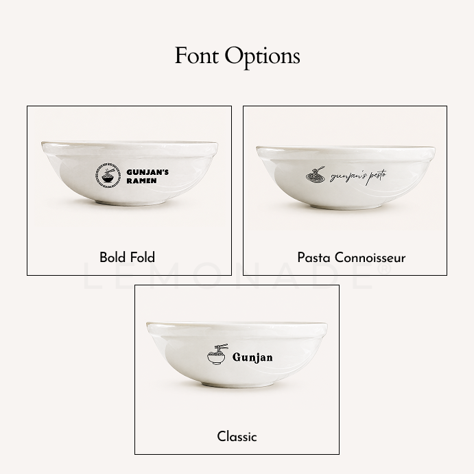 Personalized - Ramen Bowl with Silver Chopsticks