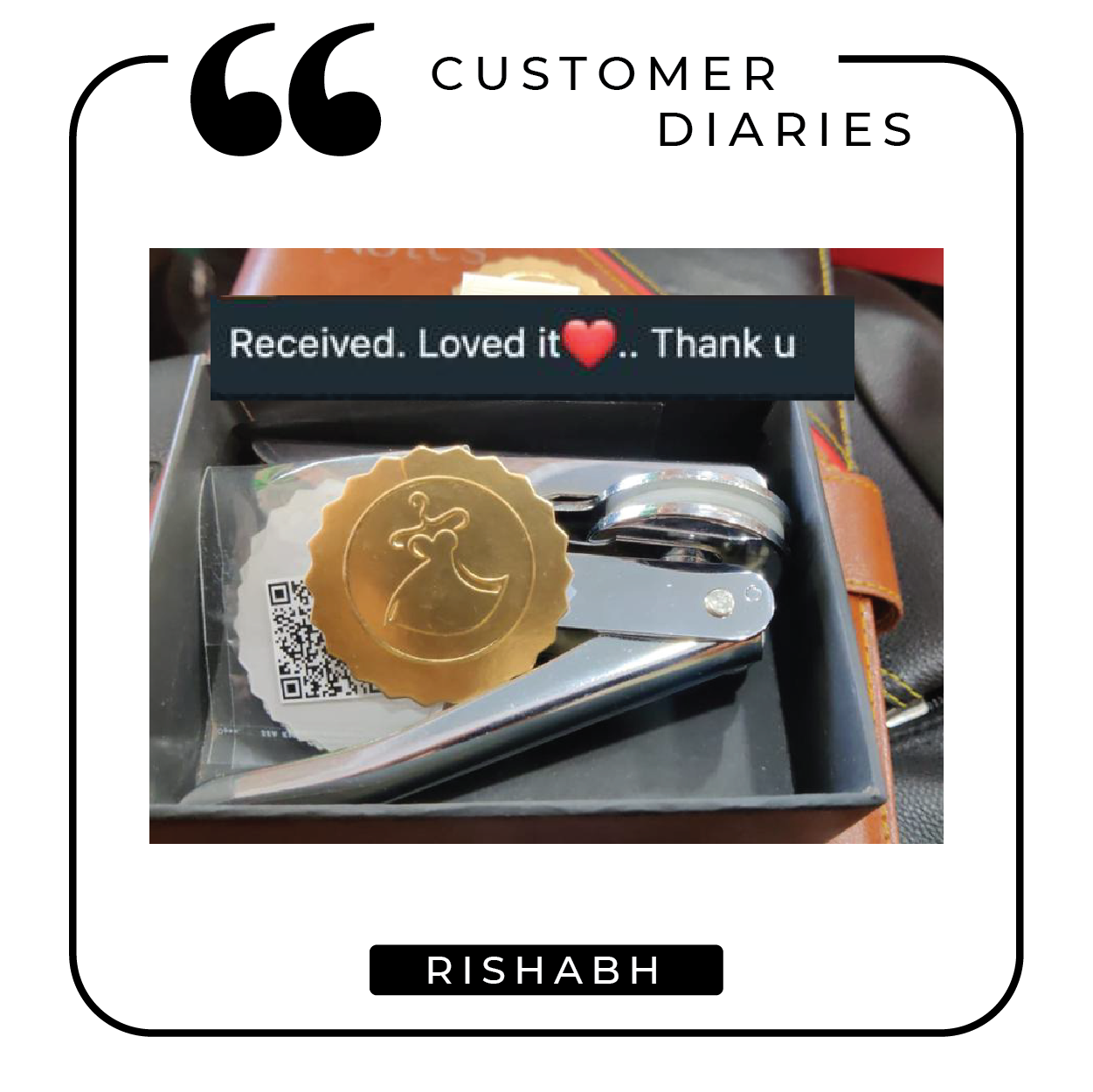 Personalized paper embosser set – custom embossing stamp for stationery, books, and branding by Lemonade