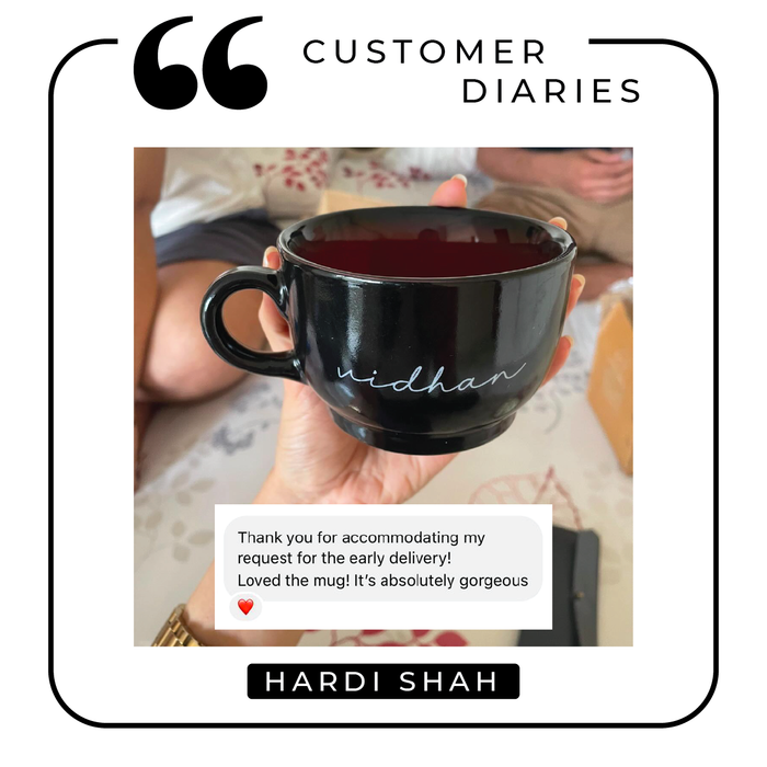 Personalized - Cappuccino Mug - Black - Assorted Colours