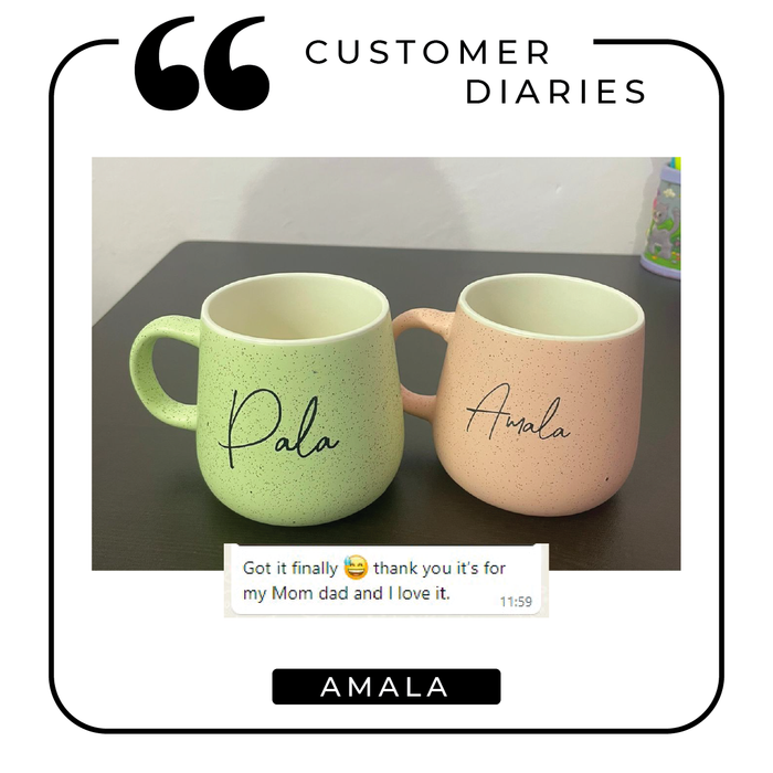 Personalized - Pastel Ceramic Coffee Mug - Signature