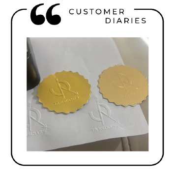 Personalized paper embosser set – custom embossing stamp for stationery, books, and branding by Lemonade”