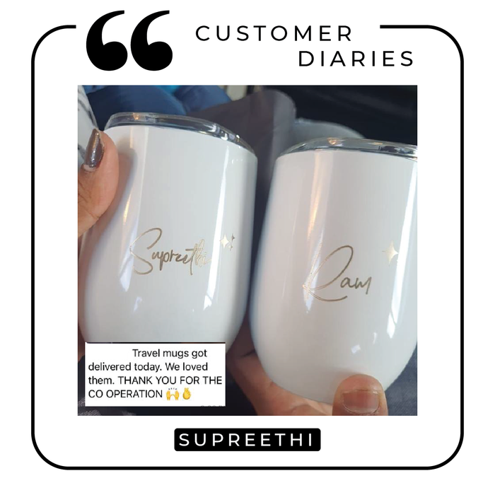 Personalized - Travel Mug - Signature - White