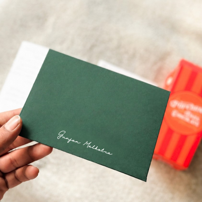 Personalised Gold Foil Notecard & Envelope Set | Dragonfly