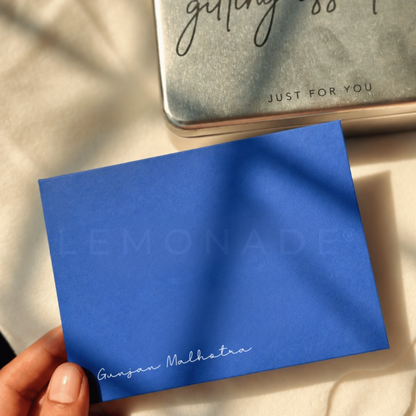 Personalised Gold Foil Notecard & Envelope Set | Festive Greeting