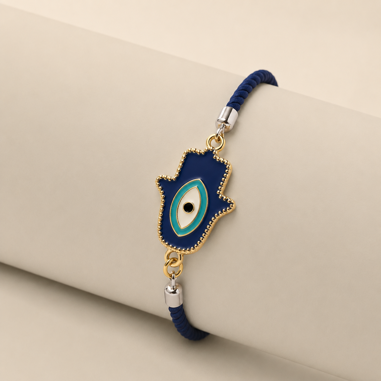 Pre-Designed Hamsa Rakhi | Assorted Thread